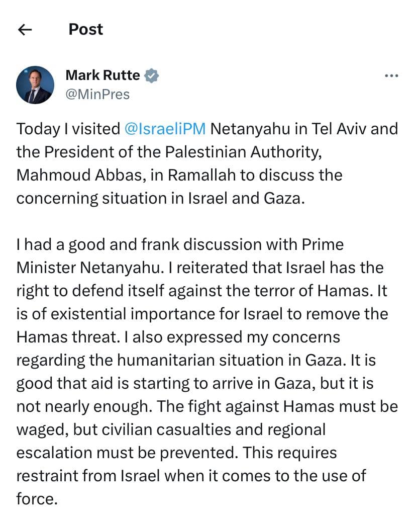 Mark Rutte on X