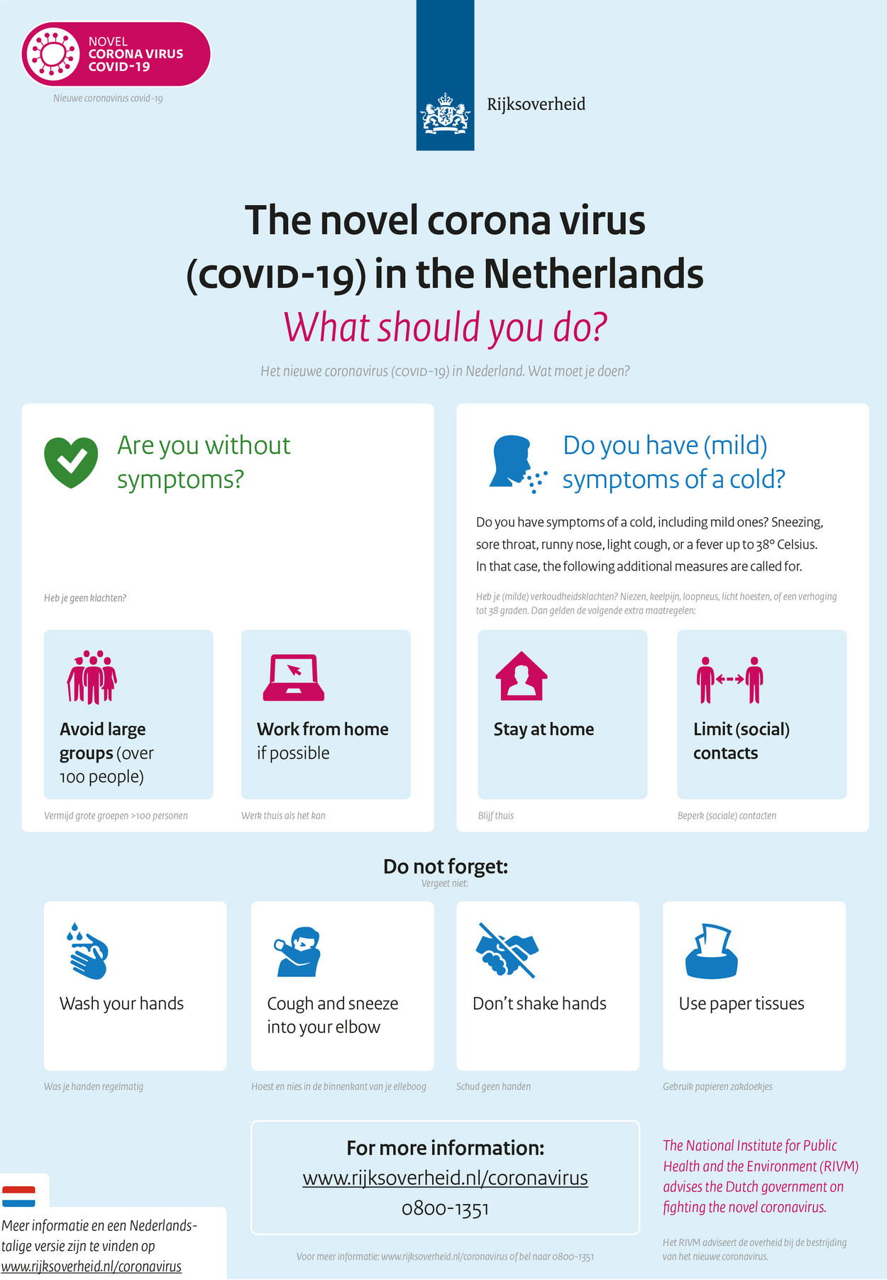 New Measures To Stop Spread Of Coronavirus In The Netherlands