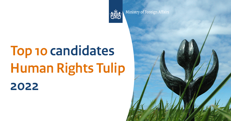 Top 10 candidates Human Rights Tulip 2022