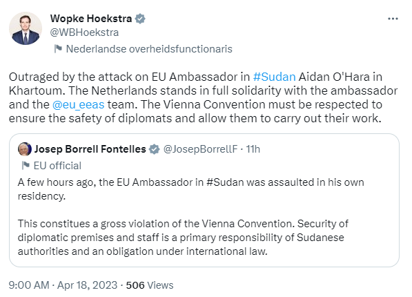 Twitter Hoekstra Sudan