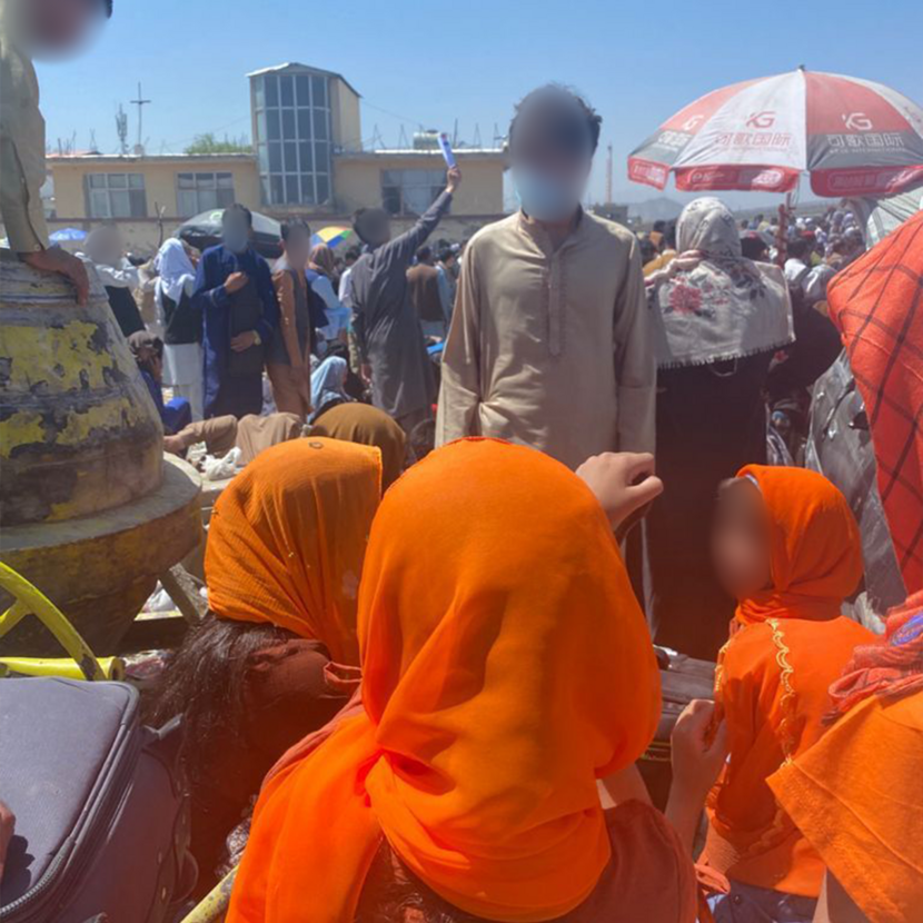 Vliegveld Kabul oranje