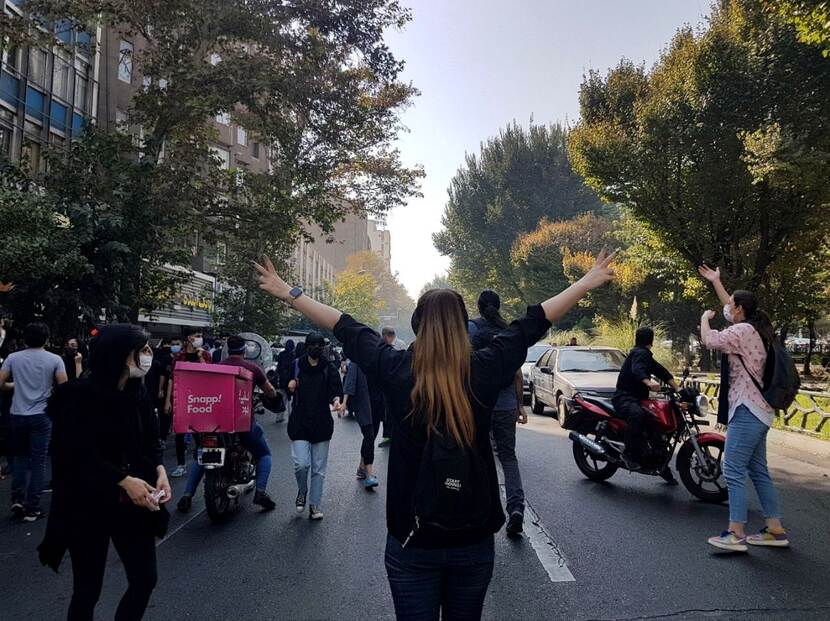 Protest in de Iraanse hoofdstad Teheran