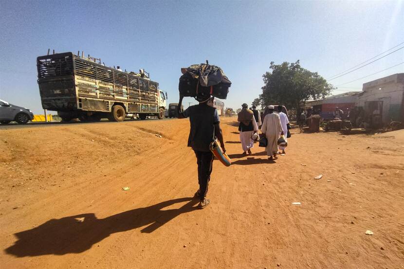 Mensen in Soedan op de vlucht